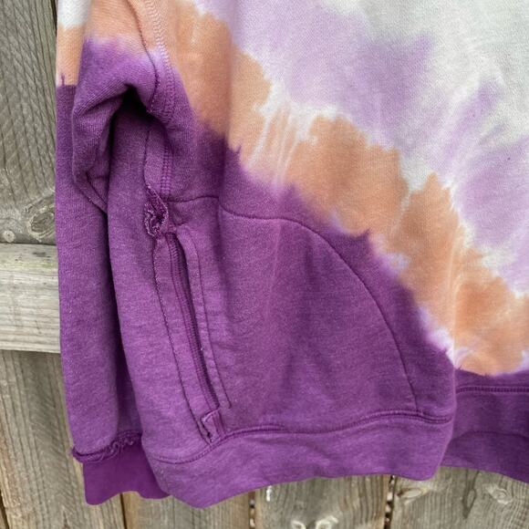 Free People Movement Metti Tie Dye Sweatshirt Oversized Ombre Purple Size Small - Picture 5 of 12